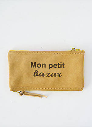 Porte-monnaie sérigraphie jaune LOULOU DE NANTES femme