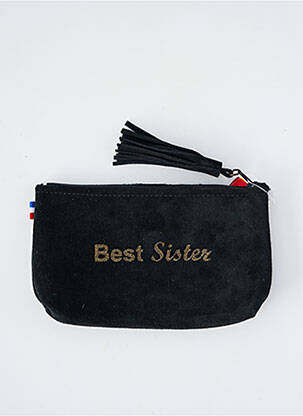 Porte-monnaie fermeture zippée noir LOULOU DE NANTES femme