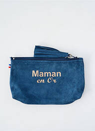 Porte-monnaie fermeture zippée bleu LOULOU DE NANTES femme