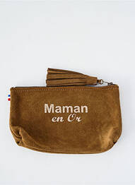 Porte-monnaie fermeture zippée marron LOULOU DE NANTES femme