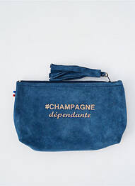 Porte-monnaie fermeture zippée bleu LOULOU DE NANTES femme