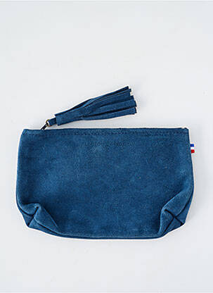 Porte-monnaie fermeture zippée bleu LOULOU DE NANTES femme