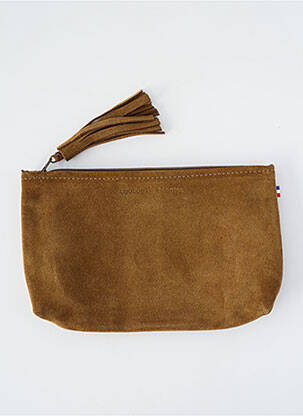 Porte-monnaie fermeture zippée marron LOULOU DE NANTES femme