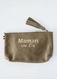 Porte-monnaie fermeture zippée vert LOULOU DE NANTES femme