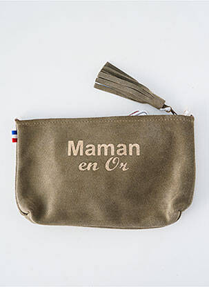 Porte-monnaie fermeture zippée vert LOULOU DE NANTES femme