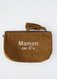 Porte-monnaie fermeture zippée marron LOULOU DE NANTES femme