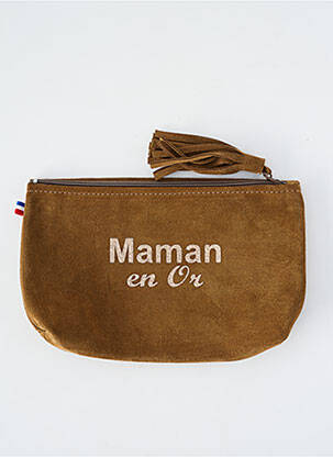 Porte-monnaie fermeture zippée marron LOULOU DE NANTES femme