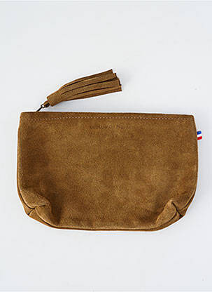 Porte-monnaie fermeture zippée marron LOULOU DE NANTES femme