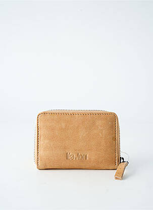 Porte-monnaie doublure textile beige LEA.TONI femme
