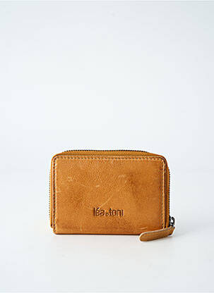 Porte-monnaie doublure textile marron LEA.TONI femme