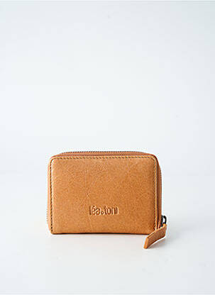 Porte-monnaie doublure textile marron LEA.TONI femme