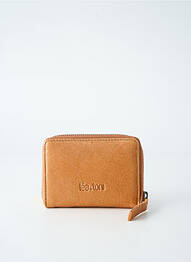 Porte-monnaie doublure textile marron LEA.TONI femme