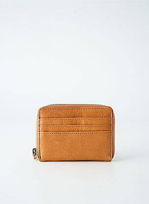 Porte-monnaie doublure textile marron LEA.TONI femme