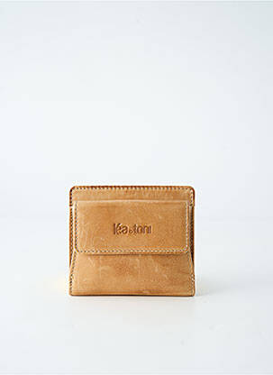 Portefeuille doublure textile beige LEA.TONI femme