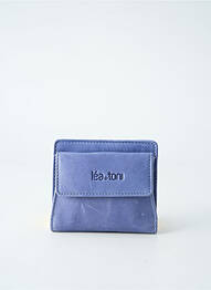Portefeuille doublure textile bleu LEA.TONI femme