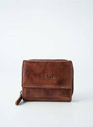 Portefeuille fermeture zippée marron LEA.TONI femme