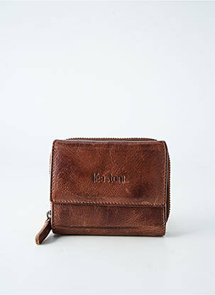 Portefeuille fermeture zippée marron LEA.TONI femme
