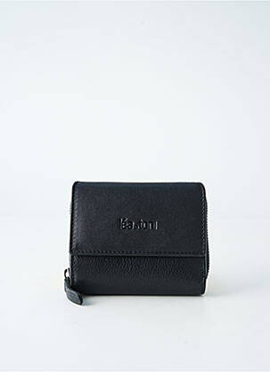 Portefeuille fermeture zippée noir LEA.TONI femme
