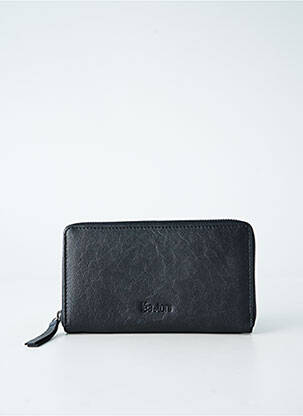 Portefeuille fermeture zippée noir LEA.TONI femme