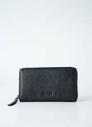 Portefeuille fermeture zippée noir LEA.TONI femme