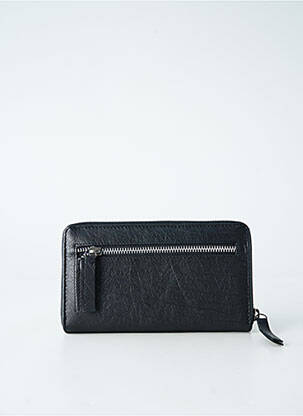 Portefeuille fermeture zippée noir LEA.TONI femme