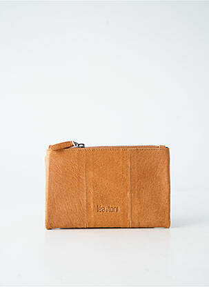 Portefeuille fermeture zippée marron LEA.TONI femme
