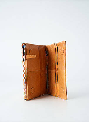 Portefeuille fermeture zippée marron LEA.TONI femme
