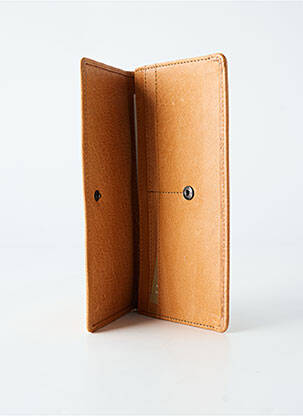 Portefeuille doublure textile marron LEA.TONI femme