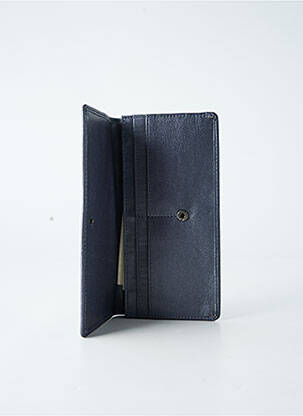 Portefeuille effet matière satinée gris LEA.TONI femme