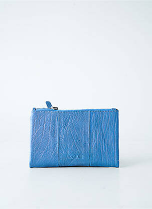 Portefeuille fermeture zippée bleu LEA.TONI femme