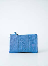 Portefeuille coutures renforcées bleu LEA.TONI femme