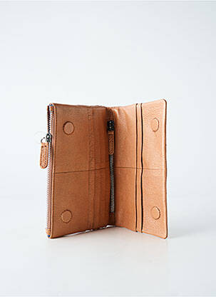 Portefeuille fermeture zippée marron LEA.TONI femme
