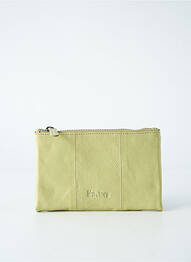 Portefeuille coutures renforcées vert LEA.TONI femme