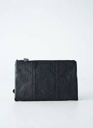 Portefeuille effet matière satinée noir LEA.TONI femme