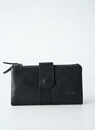 Portefeuille coutures renforcées noir LEA.TONI femme