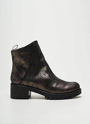Bottines/boots tissage satiné talon de 4 à 6cm argent MINKA DESIGN femme