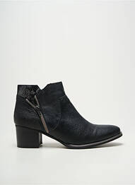 Bottines/boots tissage satiné talon de 4 à 6cm noir MKD femme