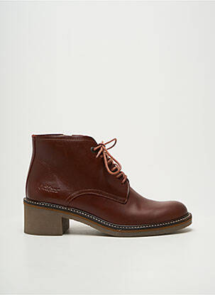 Bottines/boots tissage satiné talon de 4 à 6cm marron KICKERS femme