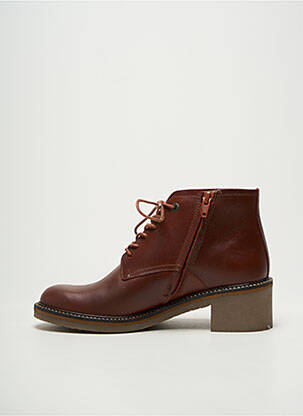 Bottines/boots tissage satiné talon de 4 à 6cm marron KICKERS femme