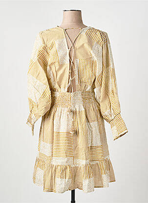 Robe courte manches longues manches longues jaune RHUM RAISIN femme
