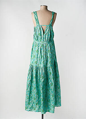Robe longue imprimé fleurs sans manche vert RHUM RAISIN femme