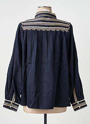 Chemisier coupe droite manches longues bleu RHUM RAISIN femme