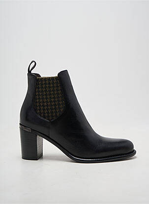 Bottines/boots tissage satiné talon de 4 à 6cm noir ADIGE femme