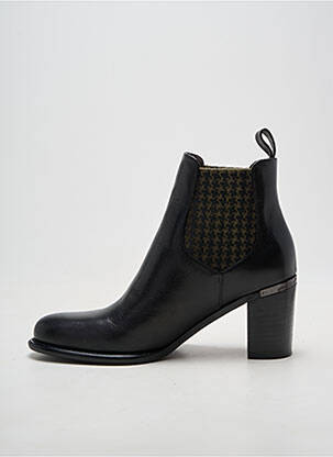 Bottines/boots tissage satiné talon de 4 à 6cm noir ADIGE femme
