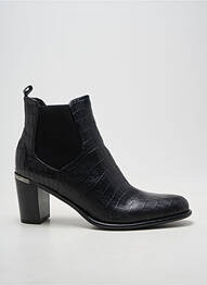 Bottines/boots tissage satiné talon de 7 à 9cm noir ADIGE femme