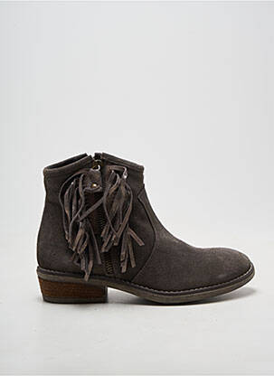 Bottines/boots bout rond cubain gris REQINS fille