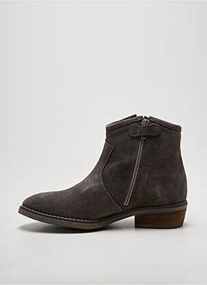Bottines/boots bout rond cubain gris REQINS fille