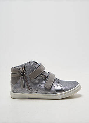 Baskets voute plantaire bout rond argent BABYBOTTE fille