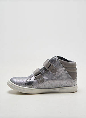 Baskets voute plantaire bout rond argent BABYBOTTE fille