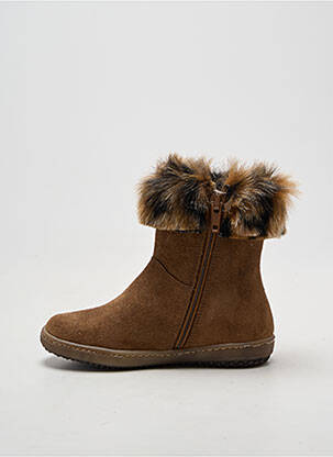 Bottines/boots tissage tissage pailleté bout rond marron REQINS fille